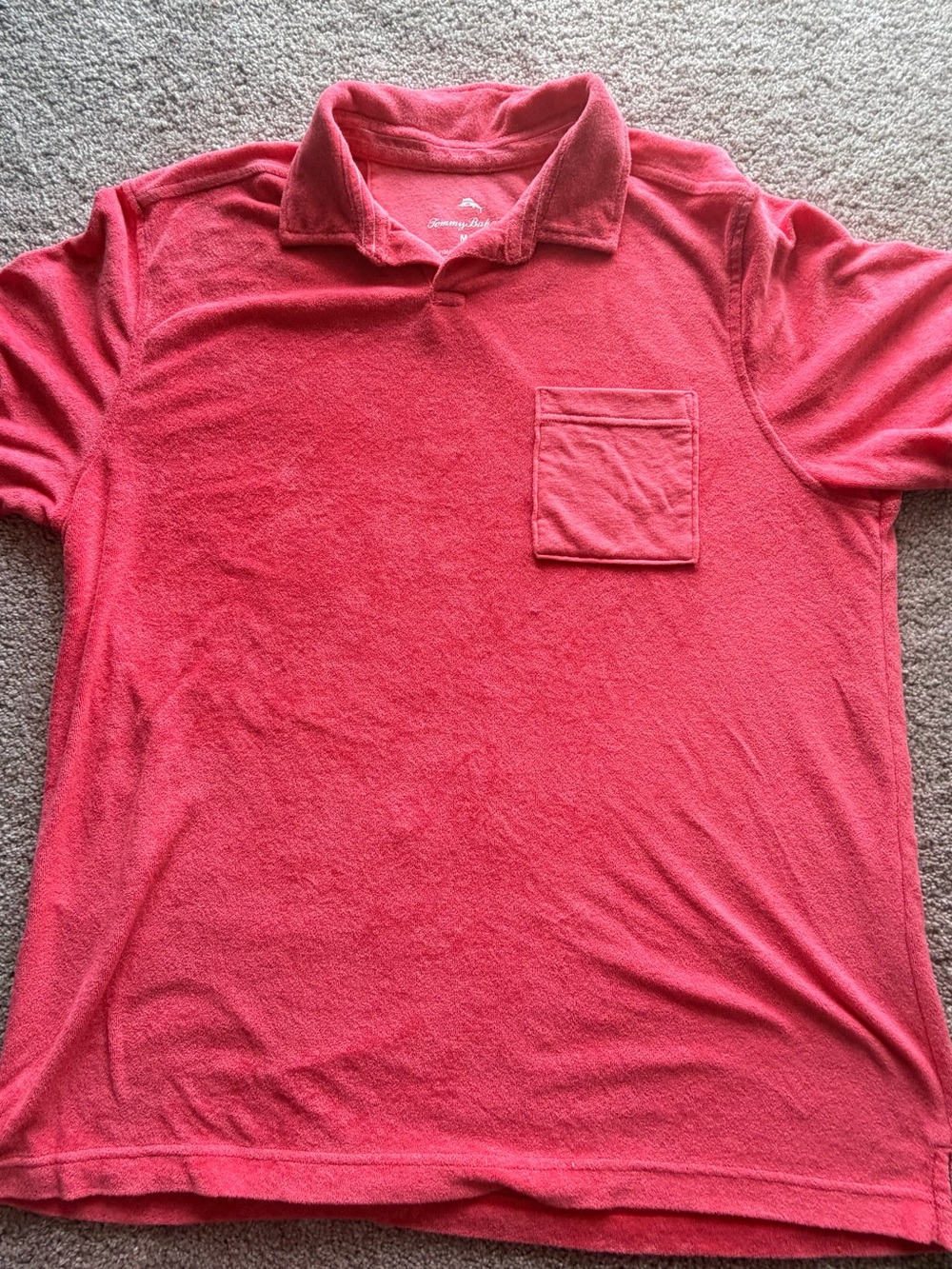 Tommy Bahama Men's Coral Terry Pocket Polo